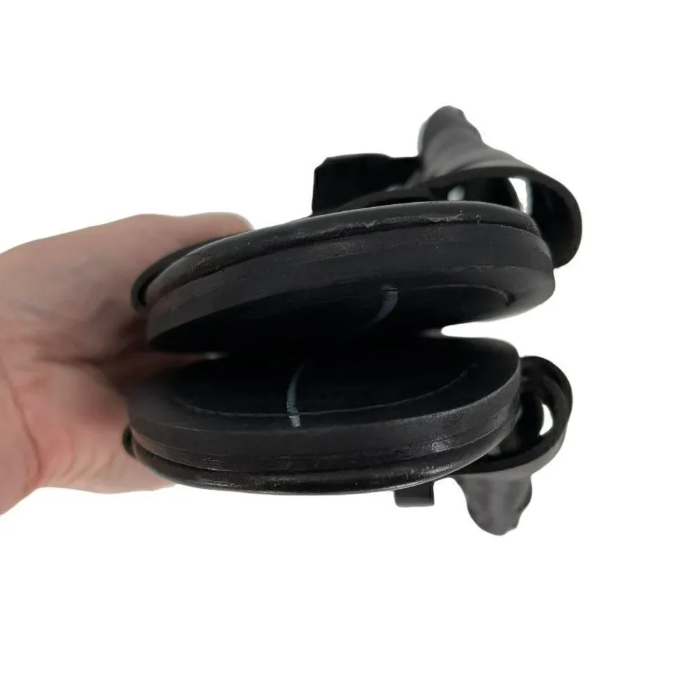 Acne Studios Tour Low Black Leather Greek Cushioned Sandals Men EU 42 US 9‎ - Picture 3 of 12